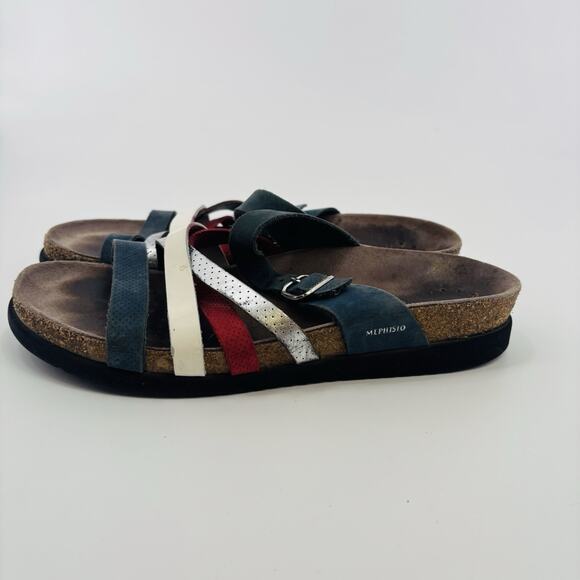 Mephisto Womens Huleda Sandal Slides Size 39 US 9 Slip On Designer Buckle Strap - Picture 1 of 6